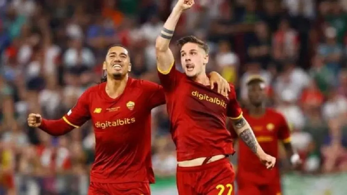 صورة لفرحة لاعبي روما