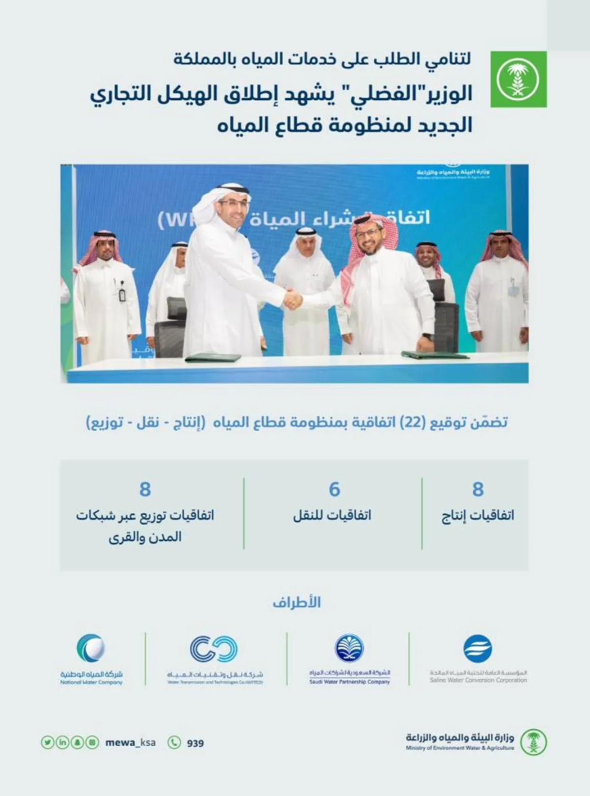 تنامي الطلب على خدمات المياه بالمملكة