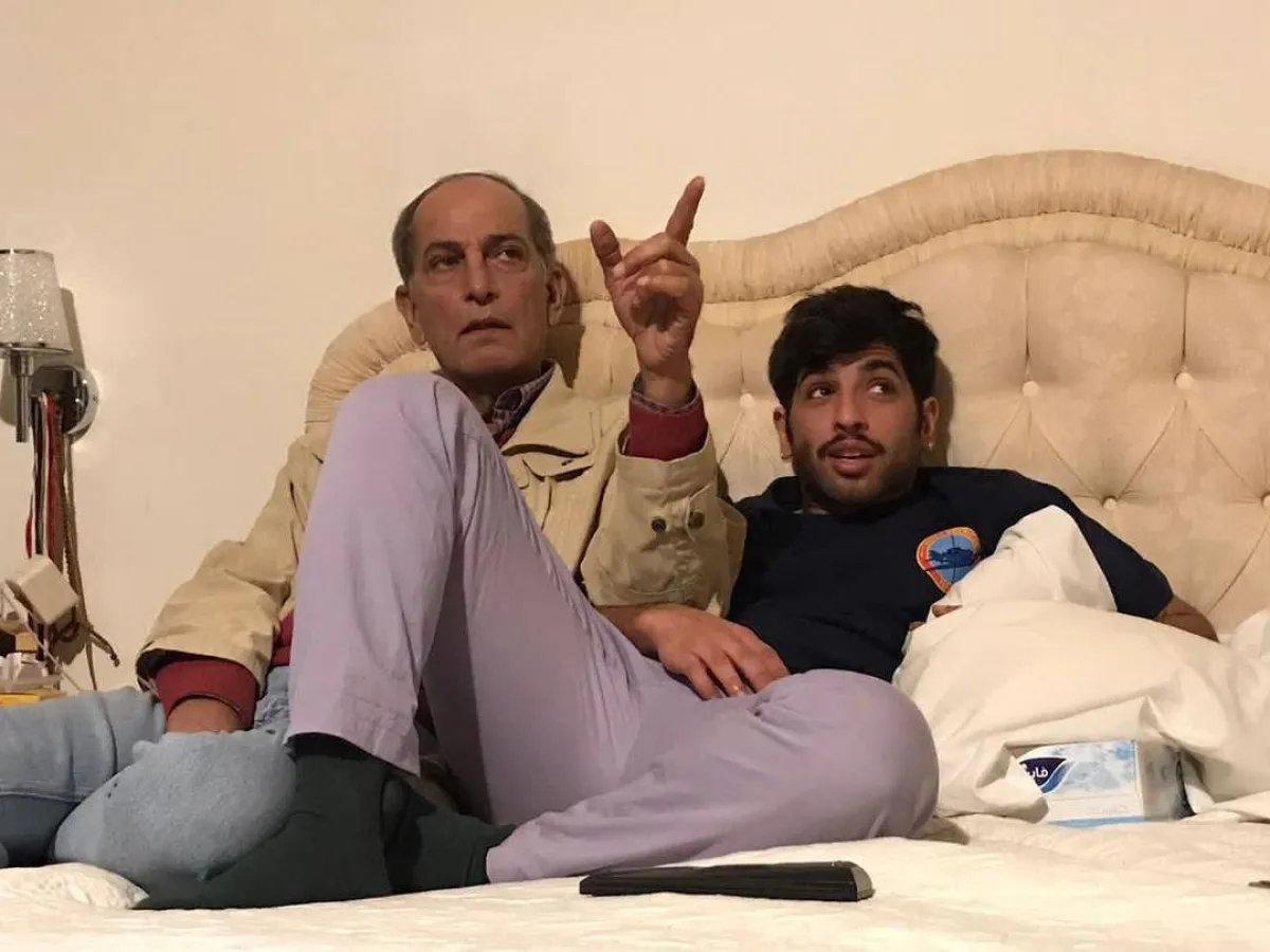 هشام سليم مع ابنه نور - صورة من حساب نور على إنستجرام