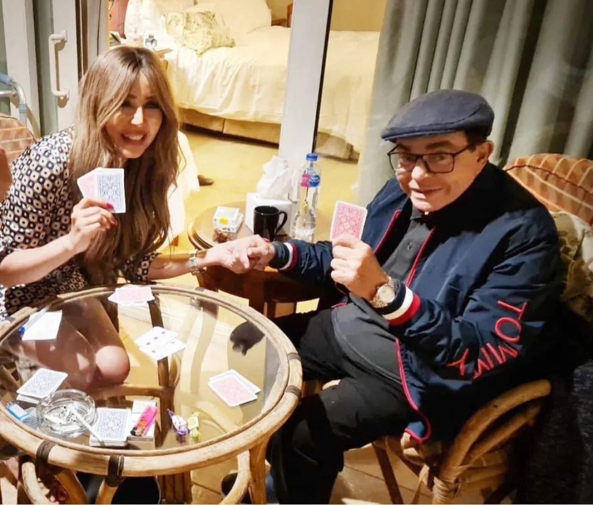 إيمان أبو طالب مع سمير صبري قبل وفاته - الصورة من حسابها على إنستجرام