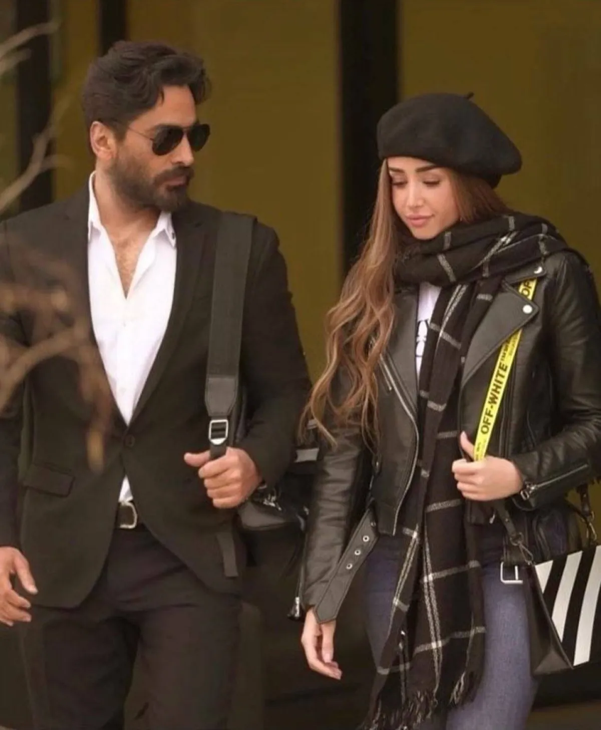 هنا الزاهد وتامر حسني من كواليس تصوير فيلم بحبك - الصورة من حساب هنا على انستغرام