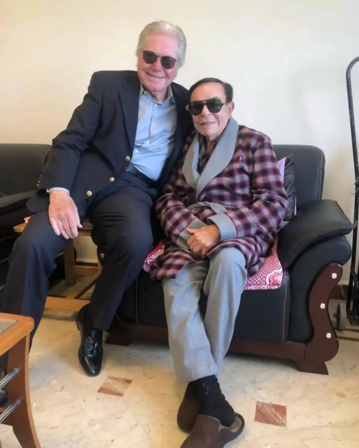 حسين فهمي وسمير صبري - صورة من حساب حسين على إنستجرام