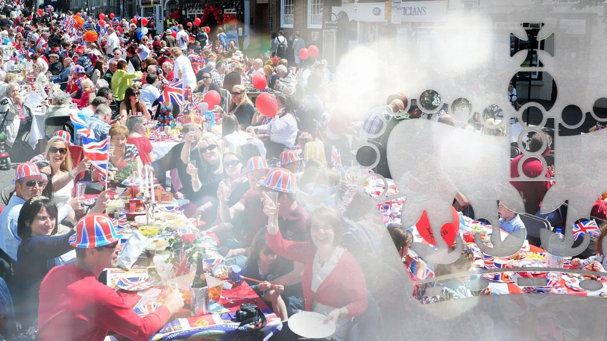 صورة لاحتفالات في شوارع بريطانيا