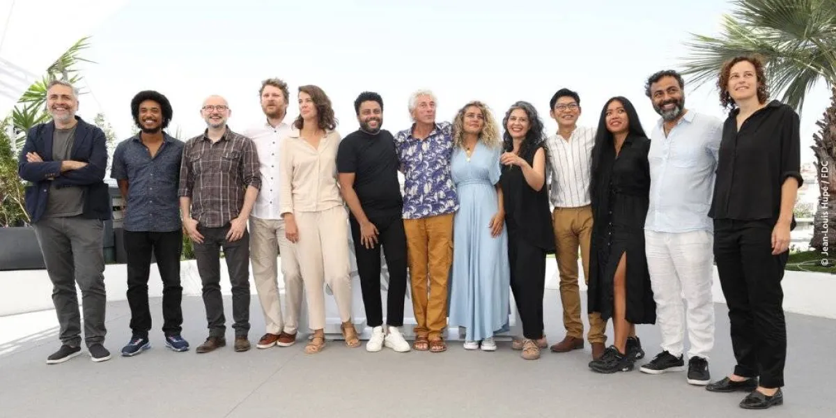 المخرج أحمد فوزي صالح أثناء مشاركته في مهرجان كان - الصورة من حساب المهرجان الرسمي على تويتر