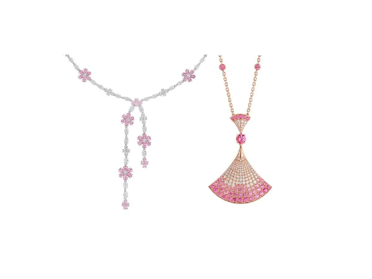 قلادات مرصعة بالياقوت لإطلالة جذابة للعروس