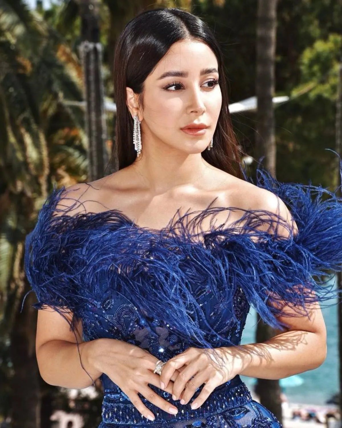 أسيل عمران بمجوهرات ماسية من مارلي نيويورك Marli New York-صورة من حساب النجمة على انستغرام