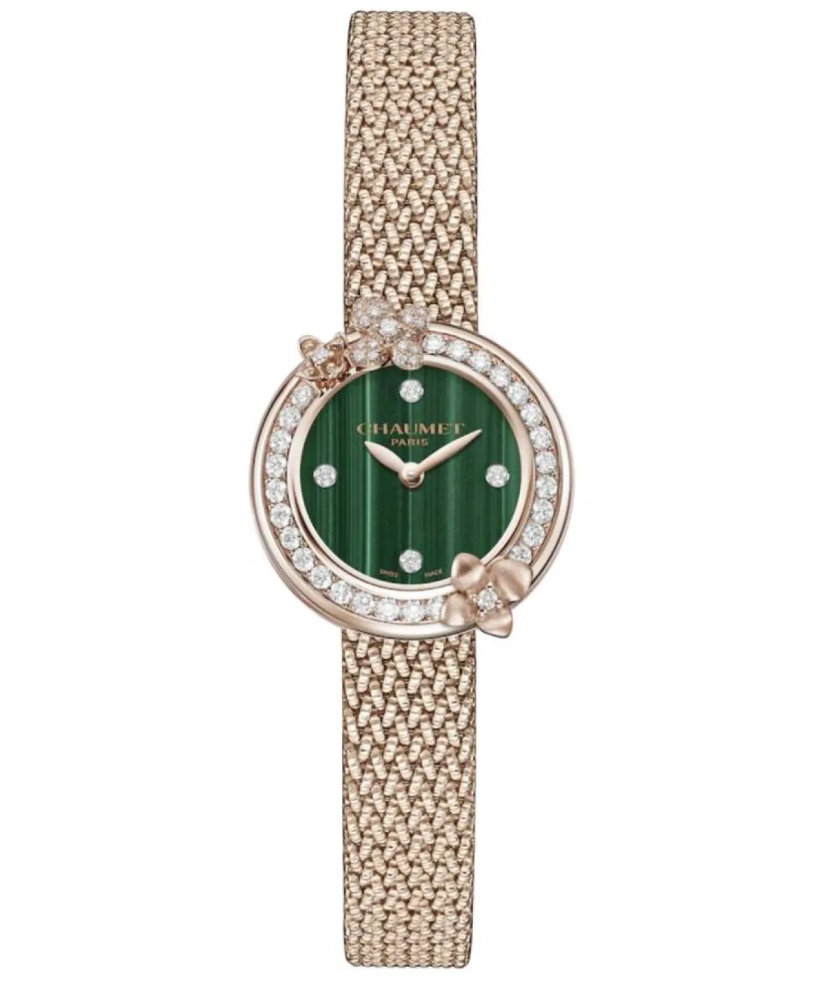 ساعة بميناء من المالاكيت