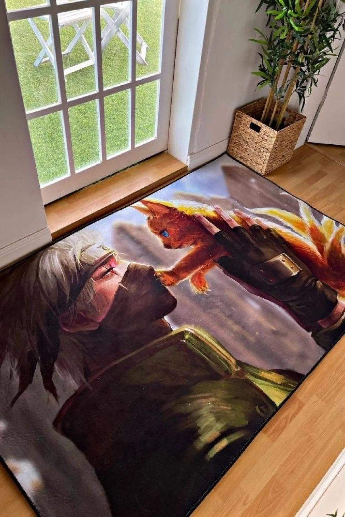 صورة تظهر عمل مريم بالطباعة على السجاد مصدر الصورة مريم