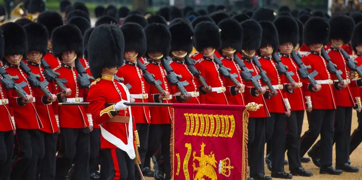 الجنود في إحتفالات Trooping the Colour- الصورة من الموقع الملكي البريطاني