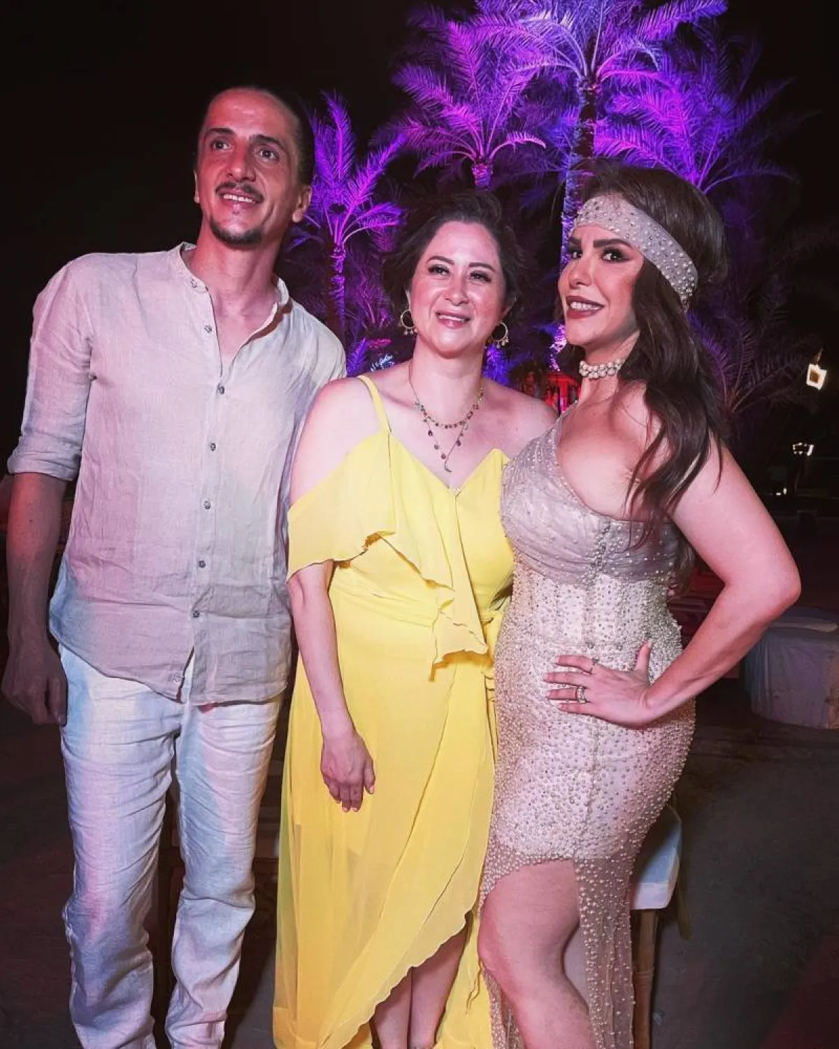 حفل زفاف دنيا عبد العزيز - صورة من صفحة مي نور الشريف على " انستغرام"