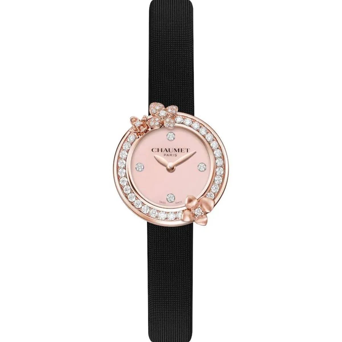 ساعة مرصعة بحجر الأوبال الوردي من شوميه Chaumet