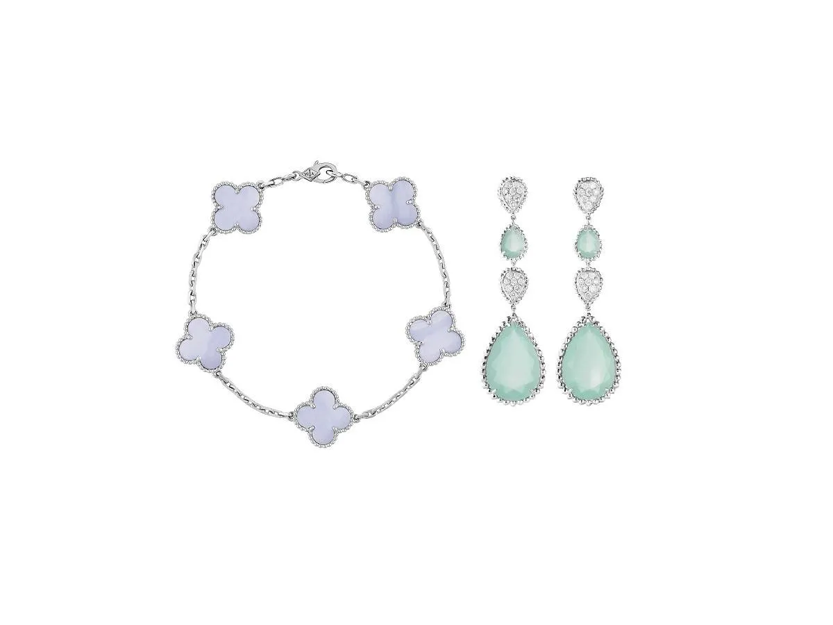 مجوهرات مرصعة بأحجار كريمة بألوان الباستيل 2022