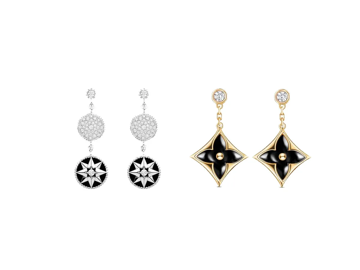 أقراط مرصعة بالأونيكس والألماس لإطلالة فاخرة لعروس 2022