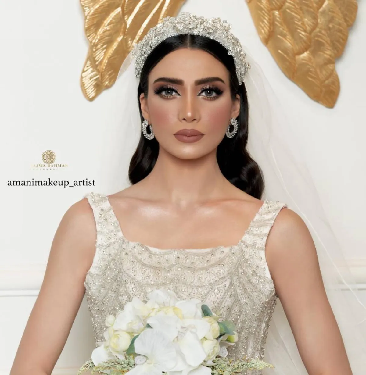 أفكار تسريحات عرايس بالتاج والطرحة 