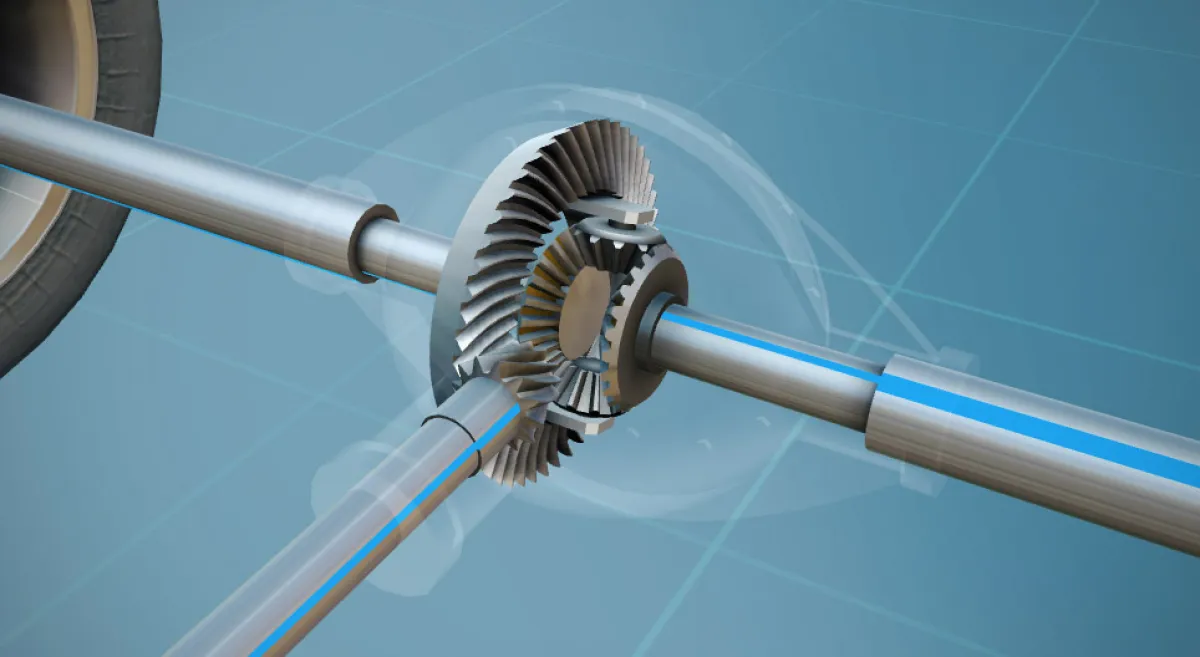 عمل الترس التفاضلي (الدفرنس)