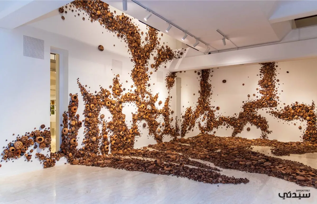 عمل الفنانة زهرة الغامدي