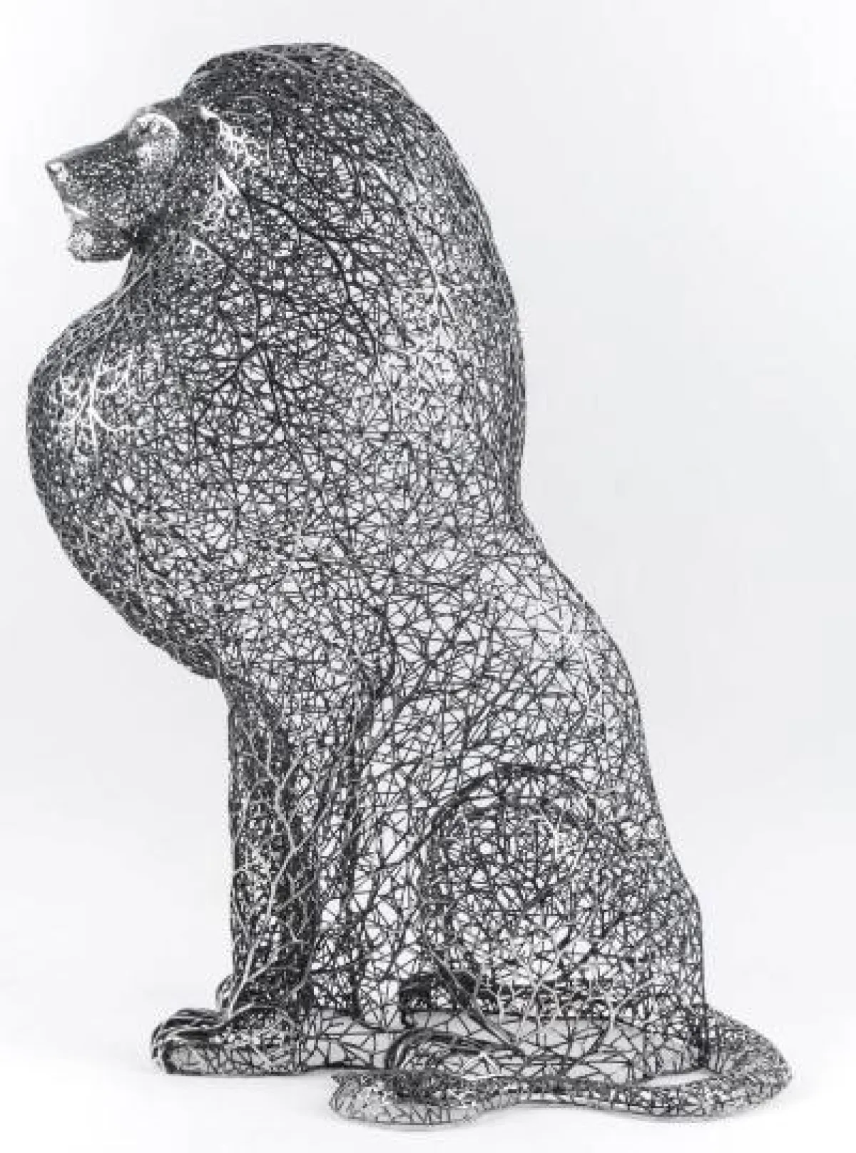 منحوتات بفروع معدنية و طلاء الفولاذ المقاوم للصدأ  