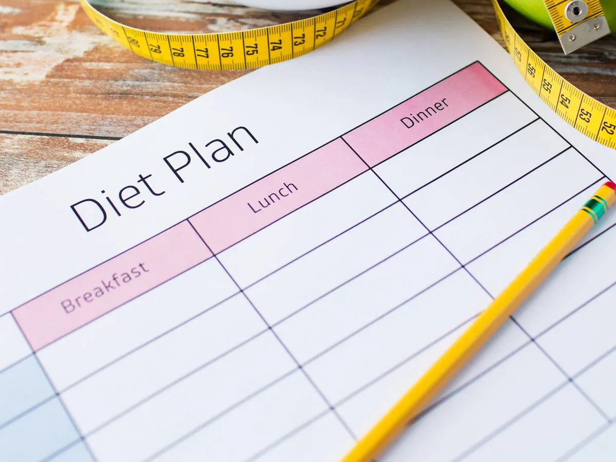 جدول رجيم صحي