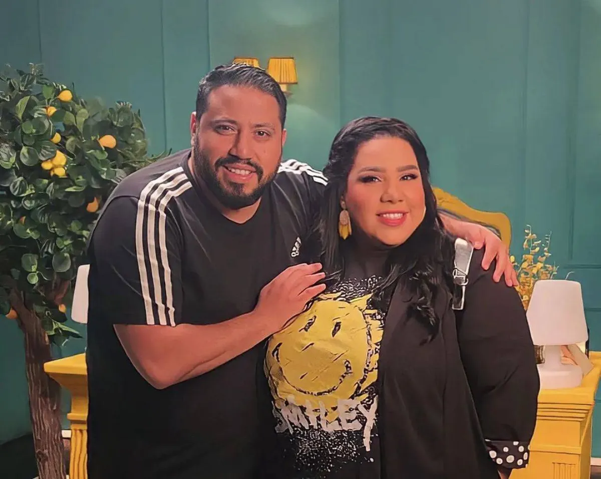 شيماء سيف وزوجها - صورة من حسابها على إنستجرام