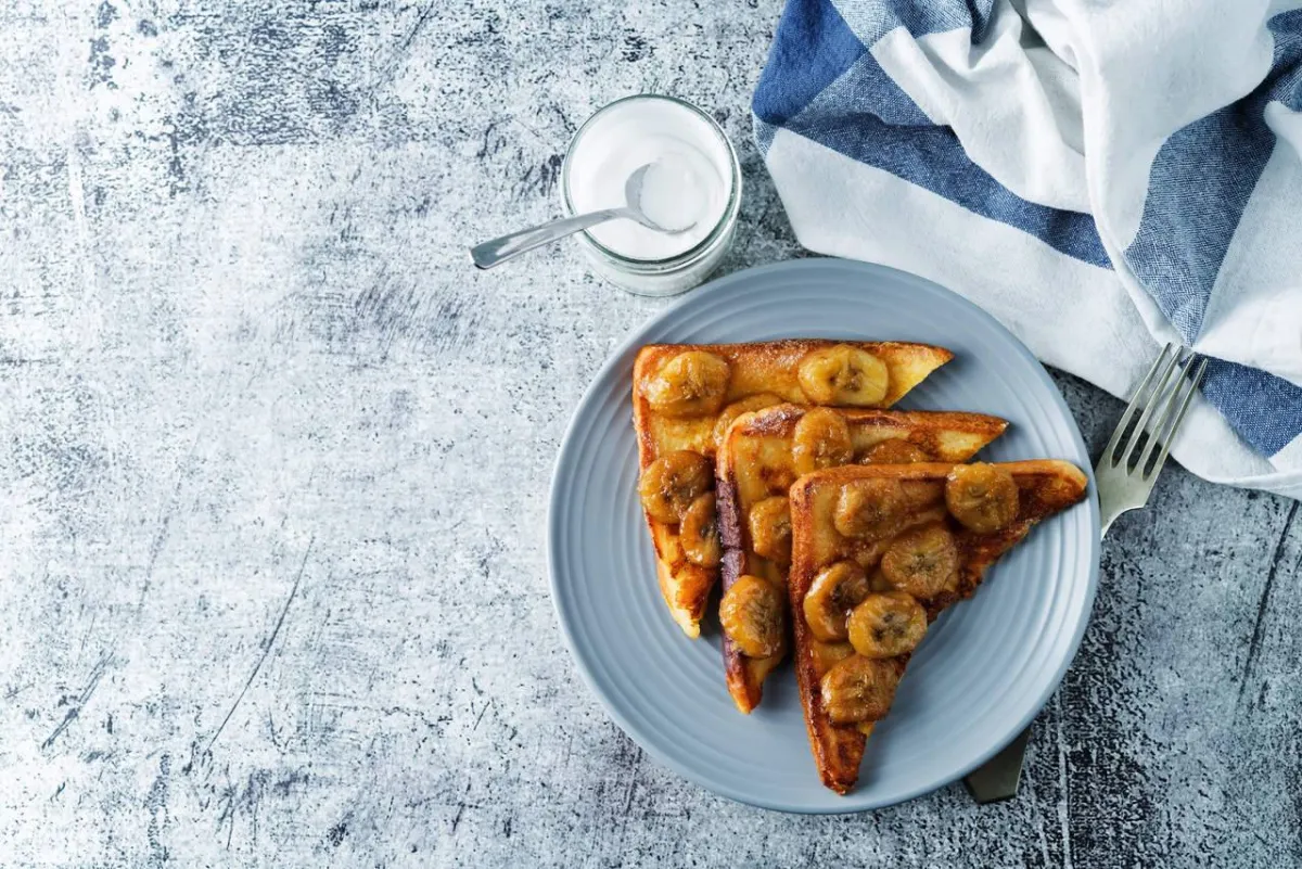 صورة الموز بالتوست الفرنسي