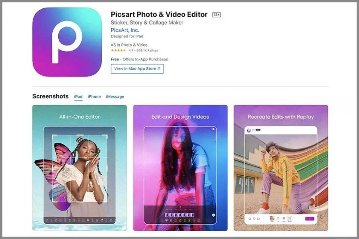 صورة تطبيق Picsart