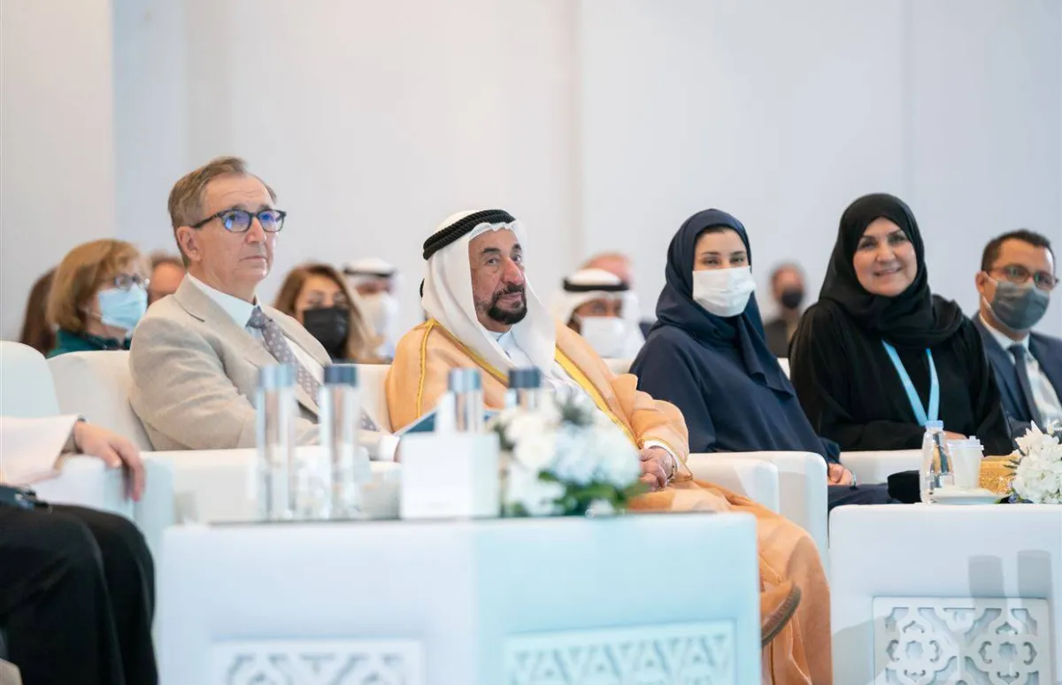 حاكم الشارقة يشهد انطلاق فعاليات الملتقى التعليمي الأول لأكاديمية الشارقة للتعليم - الصورة من حساب المكتب الإعلامي لحكومة الشارقة على تويتر