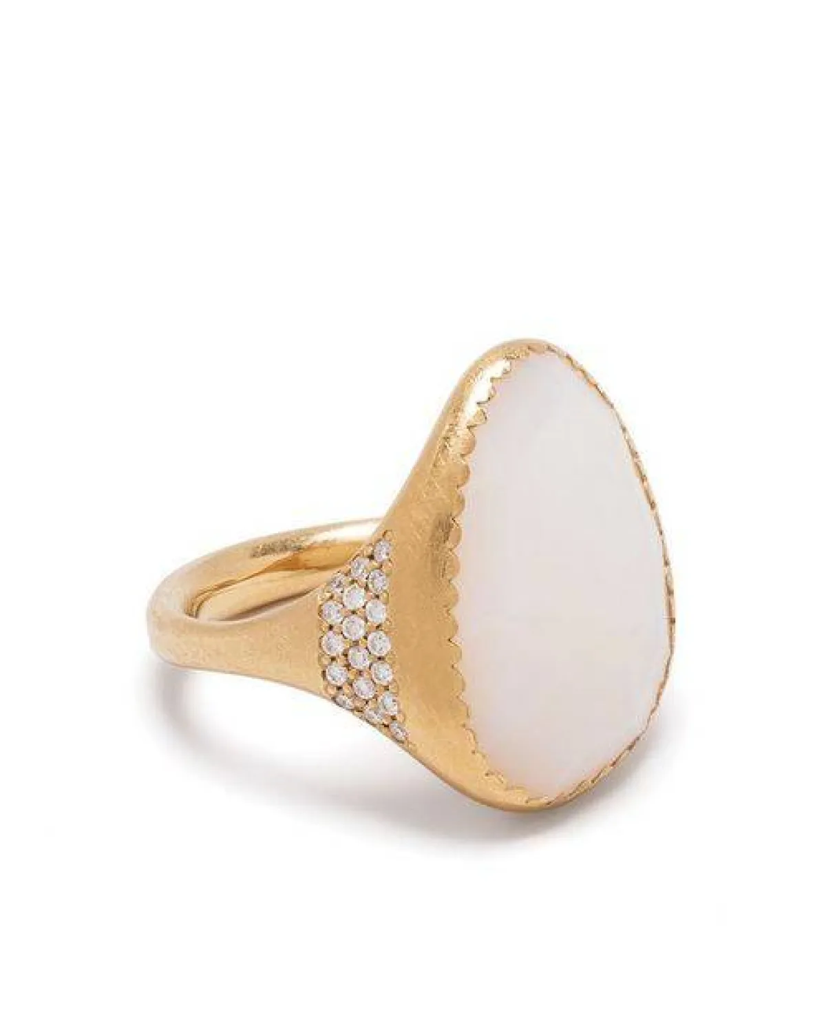 خاتم مرصع بحجر الأوبال الأبيض من شنكاي Shinkai