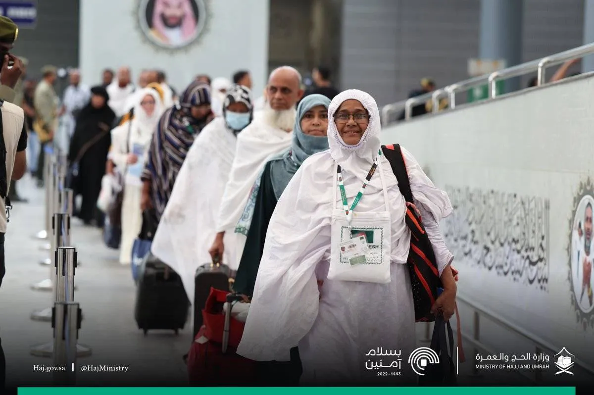 وصول أولى الوفود القادمة للحج هذا العام - الصورة من حساب وزارة الحج