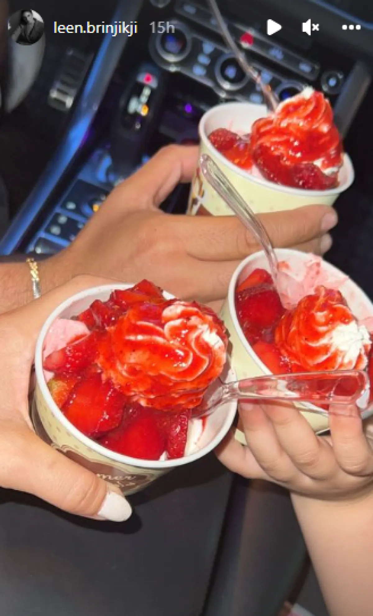 الصورة التي نشرتها لين برنجكجي على ستوري حسابها على انستغرام