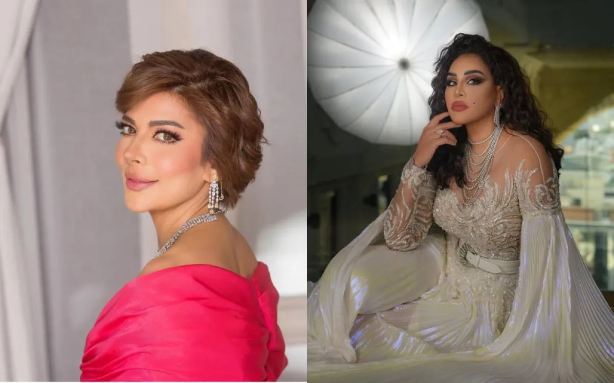 صورة مدمجة لأحلام وأصالة - مصدر الصور حسابات أصالة وأحلام على انستغرام