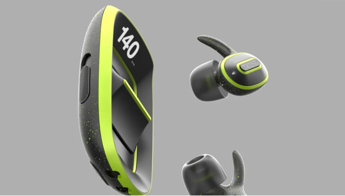 سماعات أذن تضبط الموسيقى على دقات قلبك أثناء التمرين - الصورة من YD