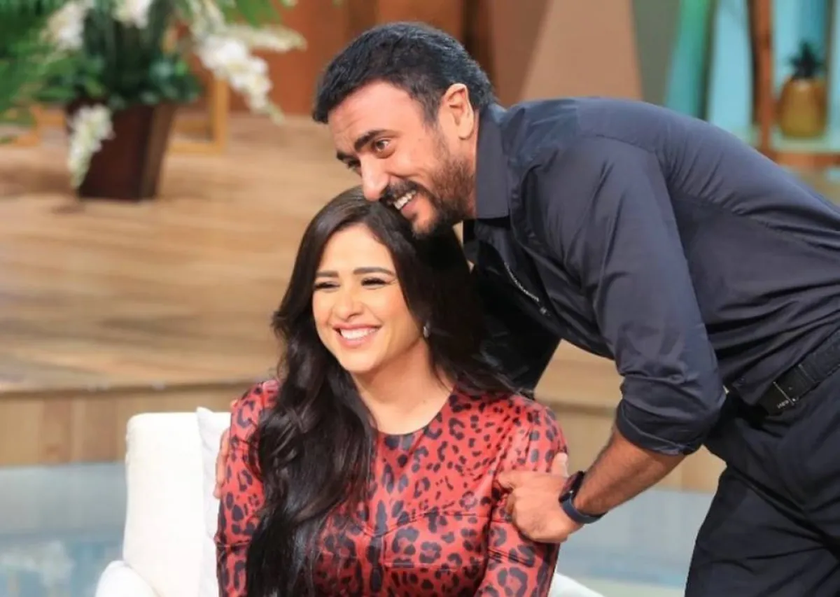 ياسمين عبد العزيز وزوجها أحمد العوضي - الصورة من حسابها على انستغرام