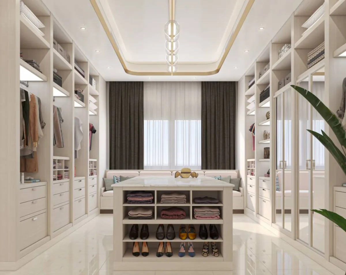 تصميم ديكورات غرفة الملابس خطوة خطوة