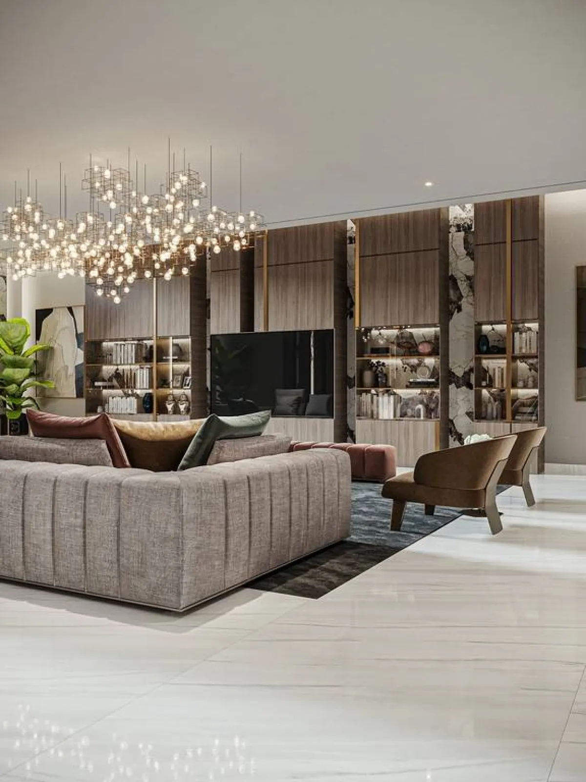 استخدام اللون الرمادي في أعمال المصممة شائع