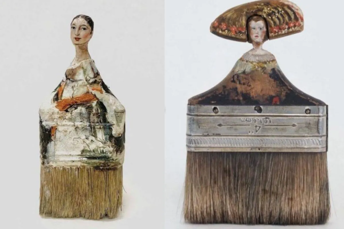 منحوتات على فرشاة الرسم