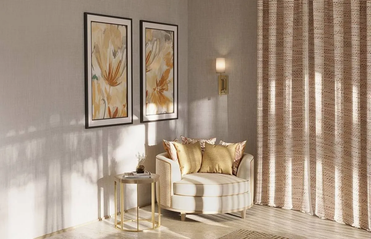 ألوان أرضيّة سائدة في "زاوية الاسترخاء"