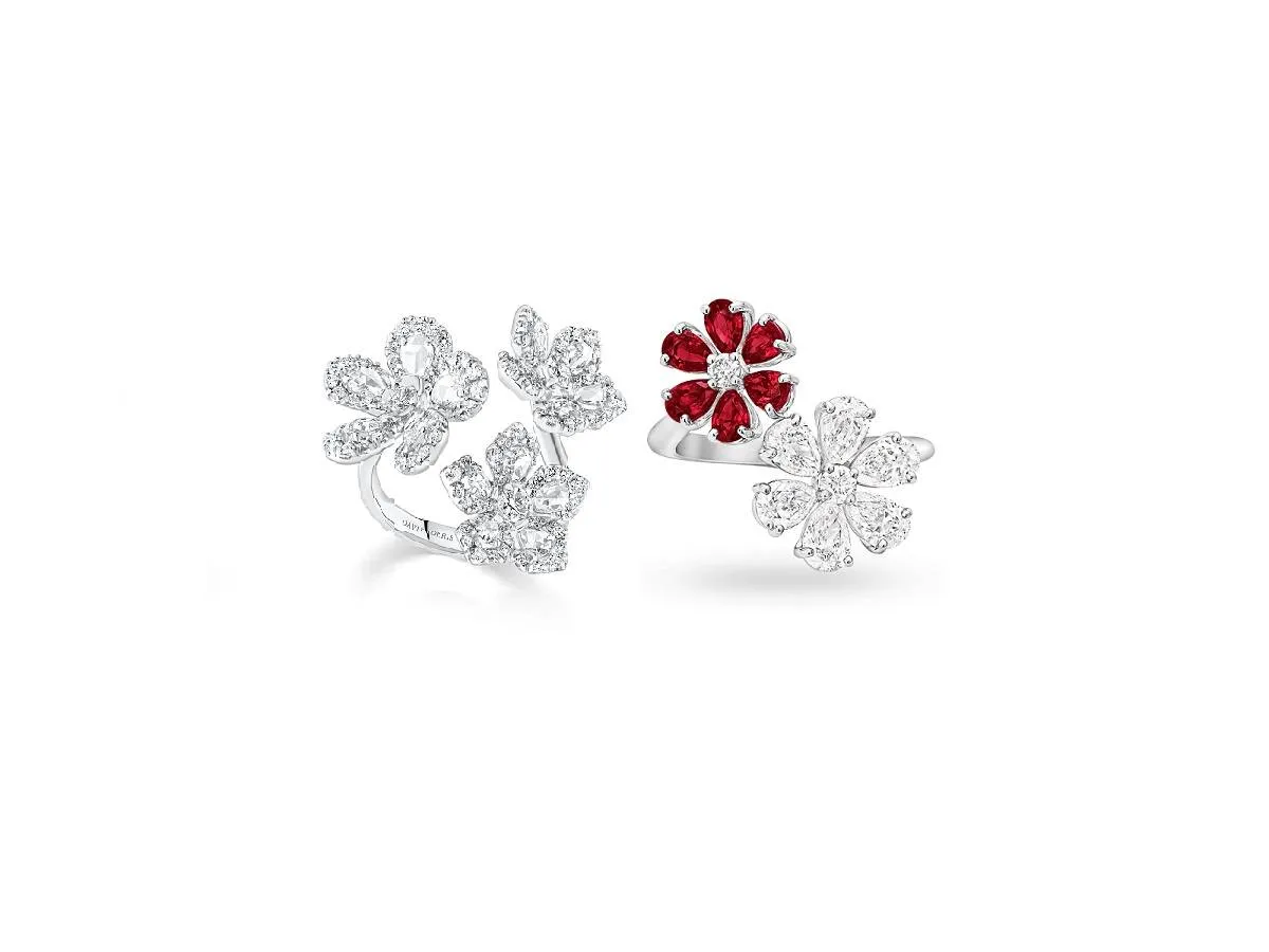 موديلات خواتم بتصميم زهرة الرياح