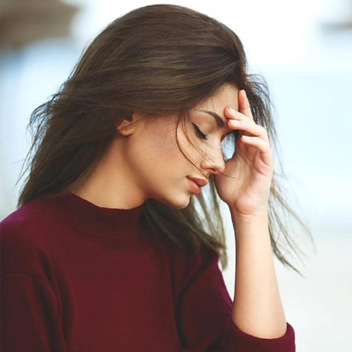 صورة لحامل مكتئبة