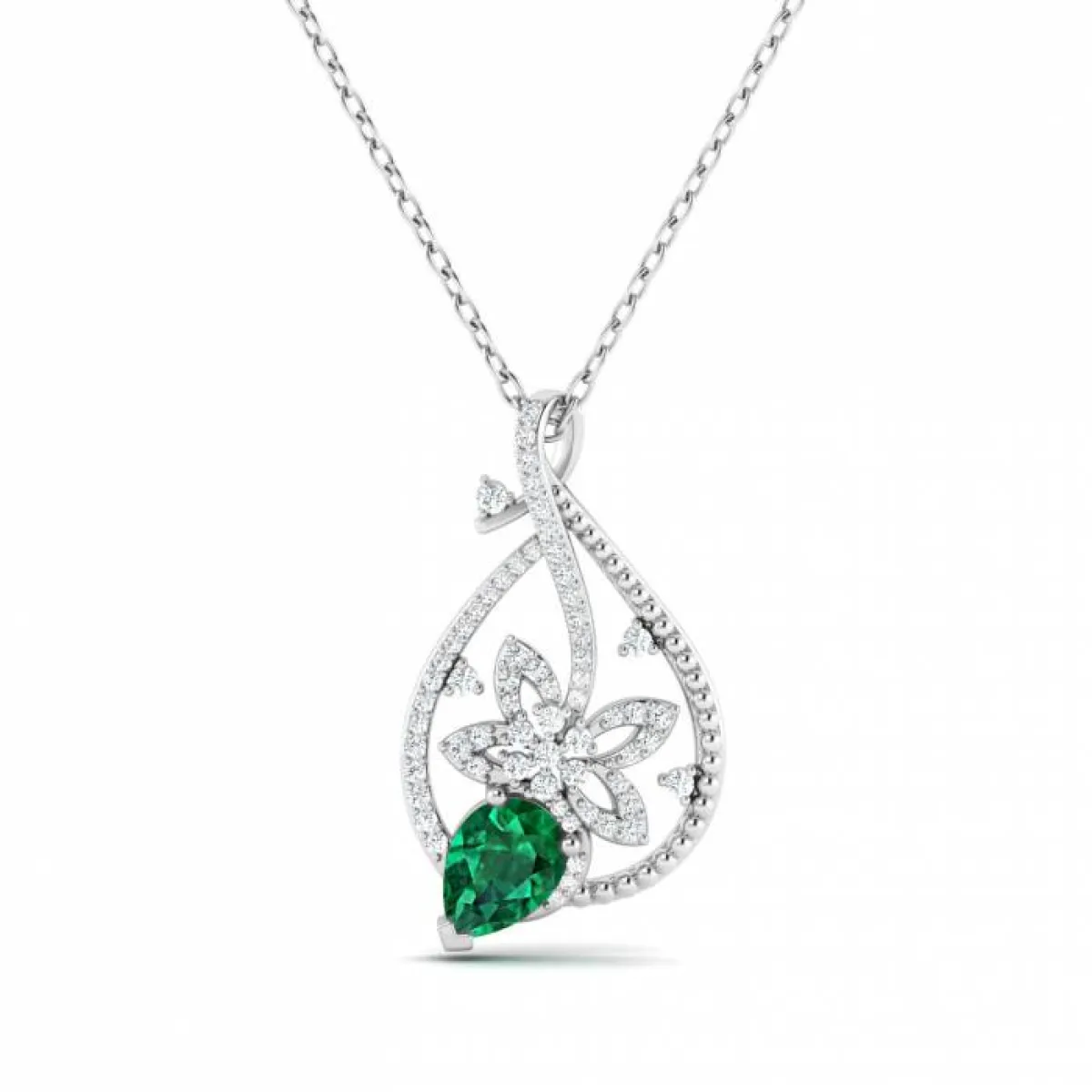 قلادة Emerald Flower من لازوردي Lazurde 