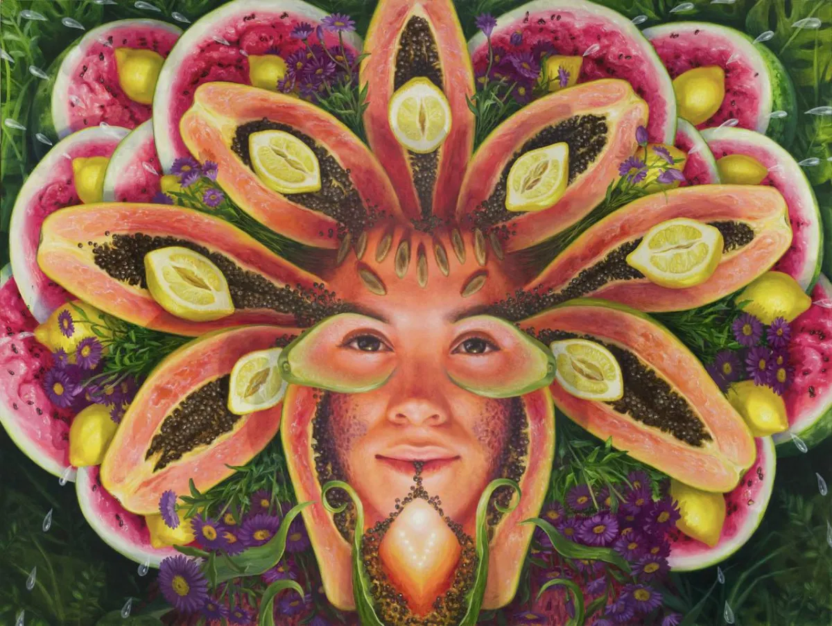 تاج البابايا بريشة ألونسا