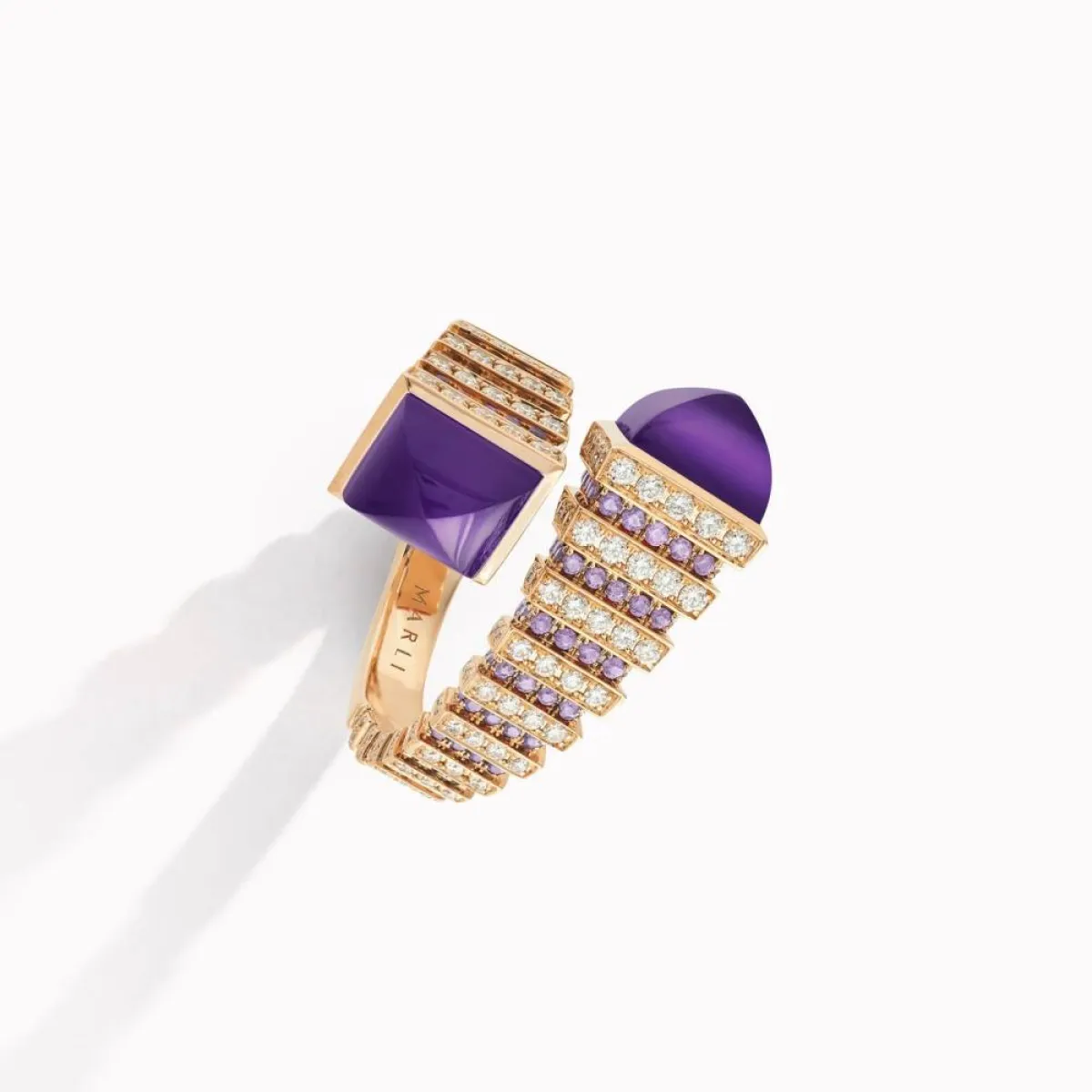 خاتم ذهب وردي مفتوح من مارلي نيويورك Marli New York