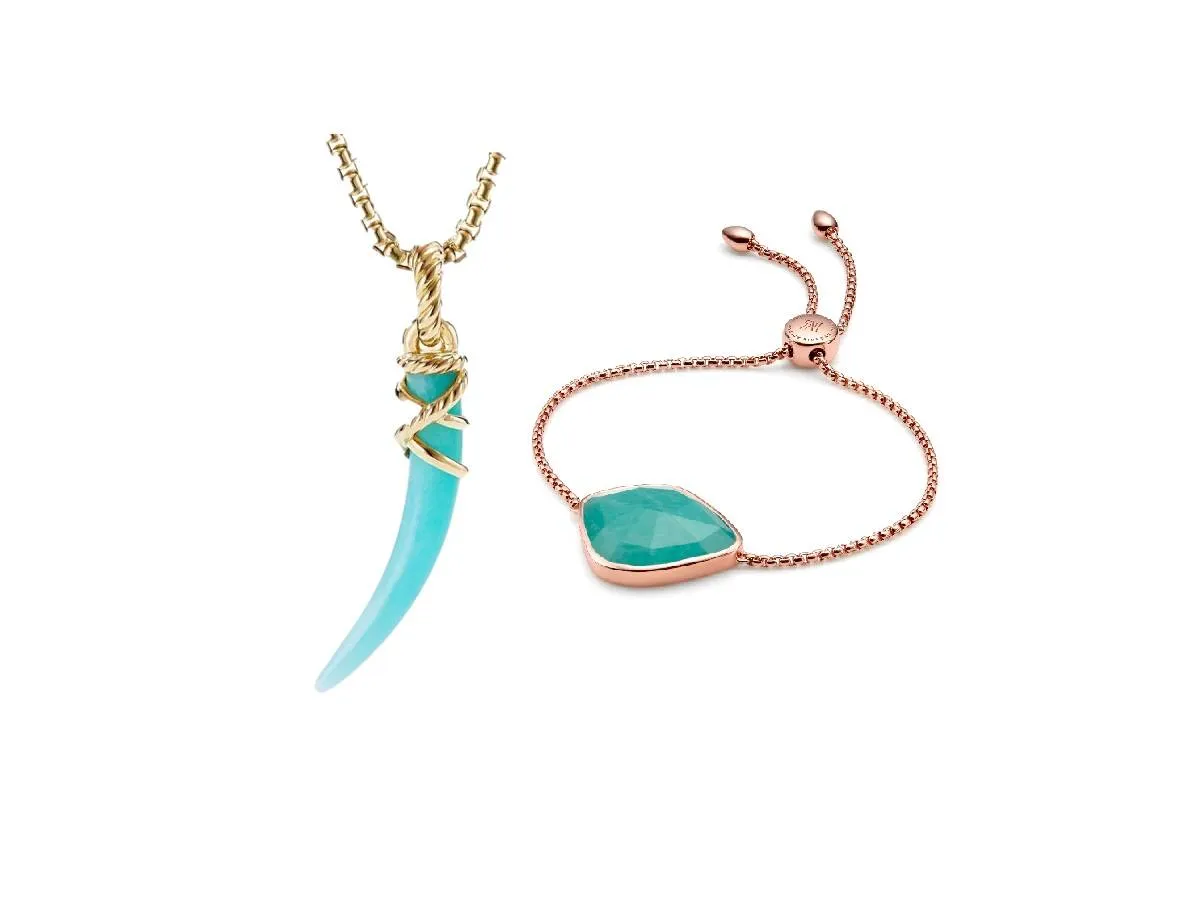 لمحبات ألوان الفيروز والتركواز.. موديلات مجوهرات بحجر الأمازونيت