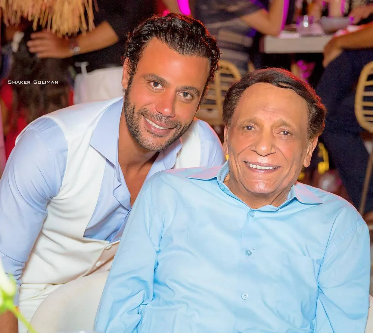 عادل إمام ومحمد نجله - صورة من حساب محمد على إنستجرام
