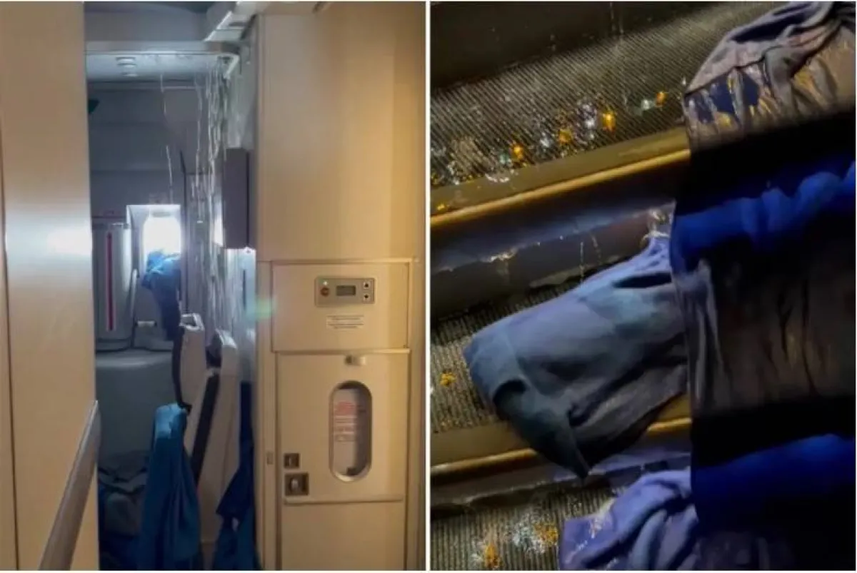 تسريب مياه في طائرة