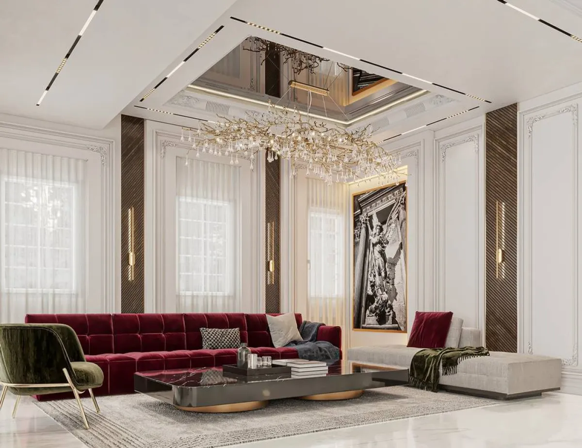 المرآة تجد مكانًا لها في سقف الغرفة