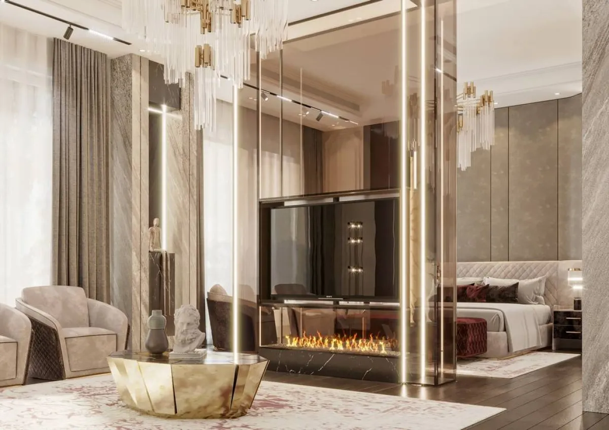 الصورة  من أعمال مهندسة التصميم الداخلي نورا فارس 