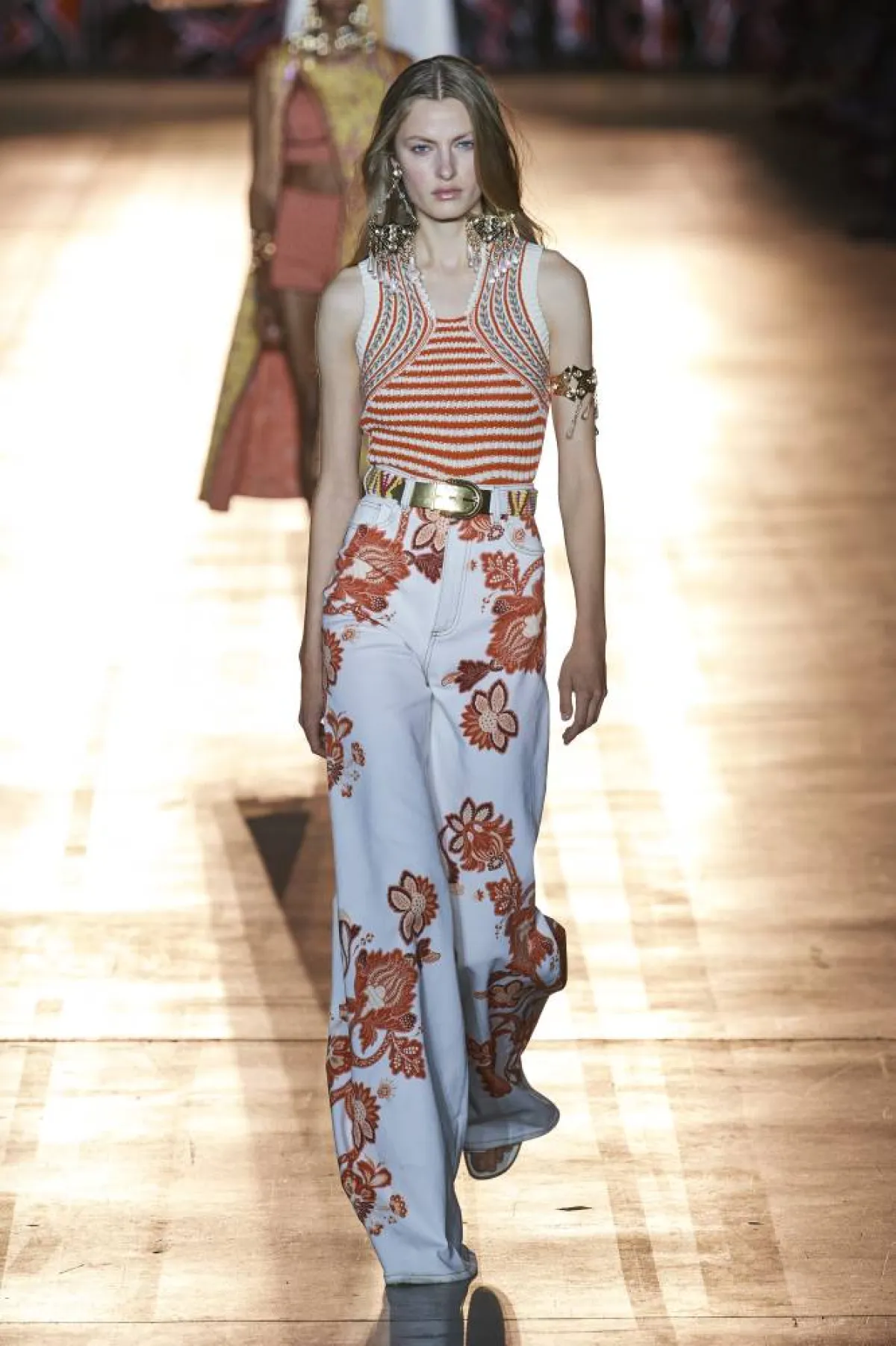 بنطلون معرق بالورود إيترو Etro