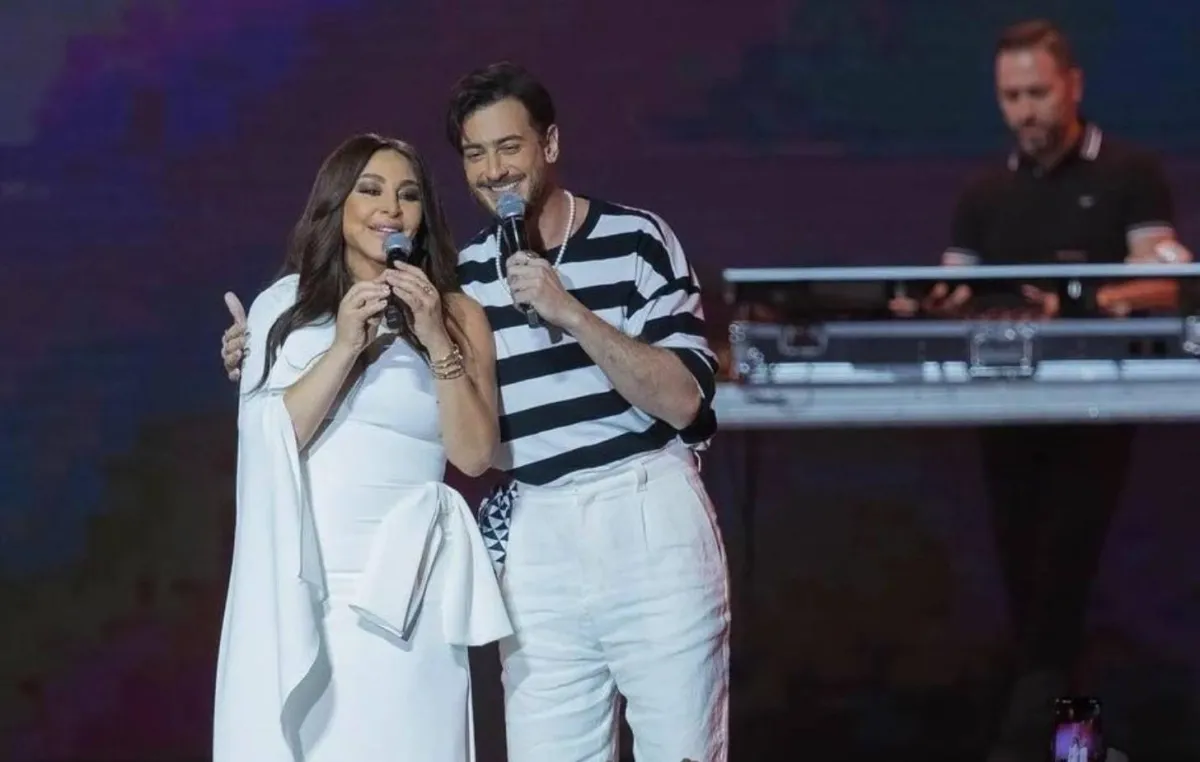 إليسا وسعد لمجرد من حفل جدة - الصورة من حساب موسم جدة على إنستغرام