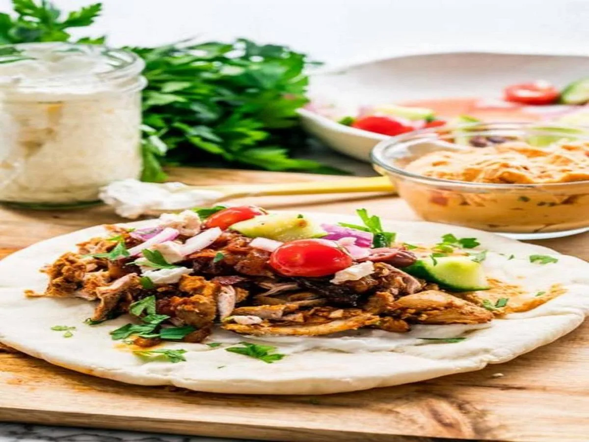 صورة لطبق من الشاورما