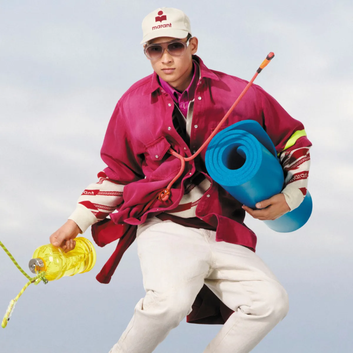 القميص الزهري للرجل